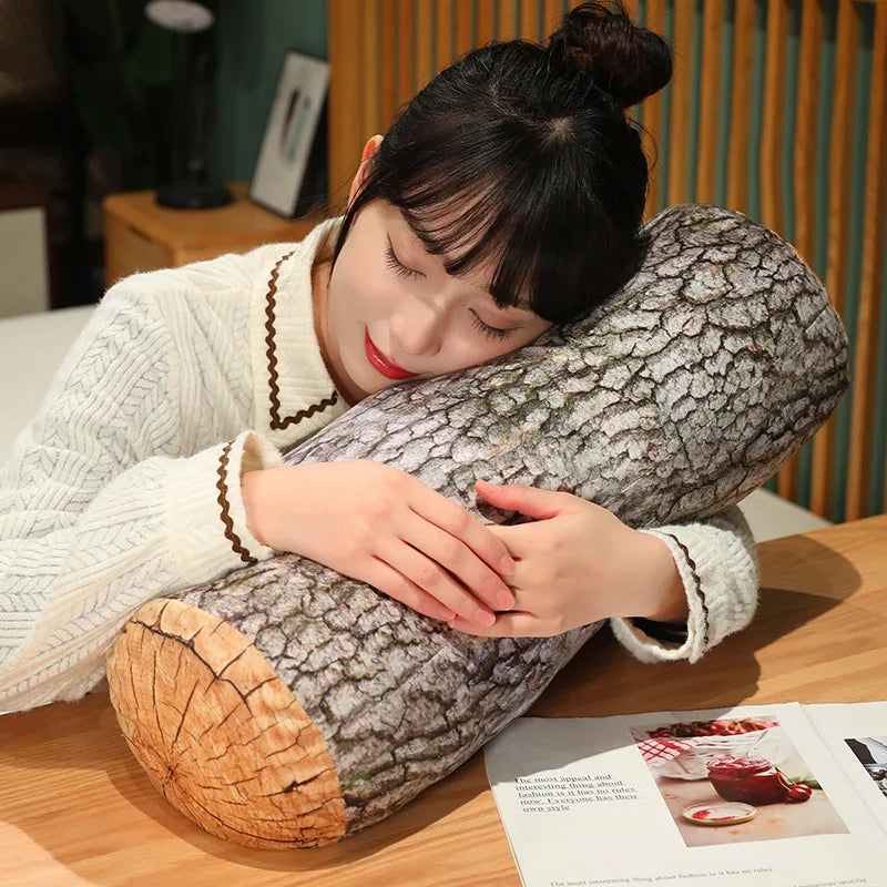 Wood Stump Plush Pillow