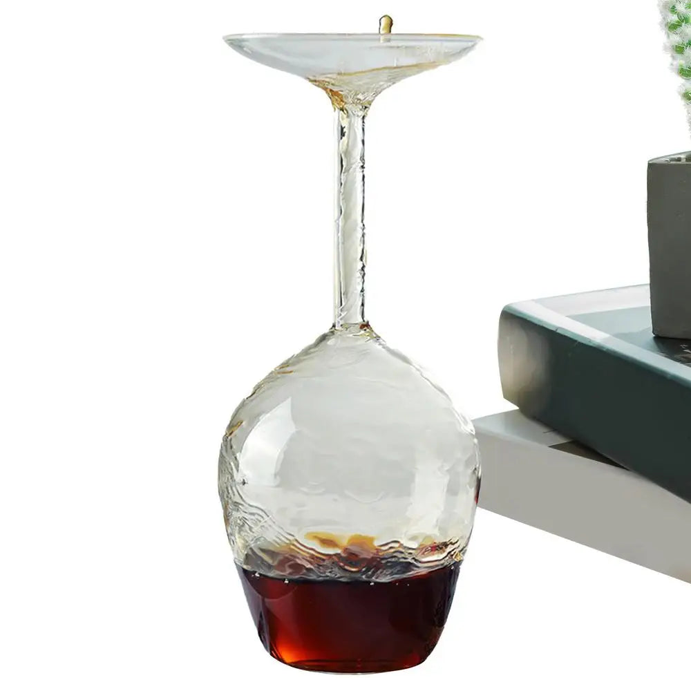 Upside Down VVine Glass