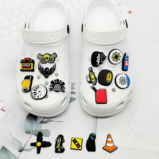 Car Tuning Shoe Charms Set (18pcs)
