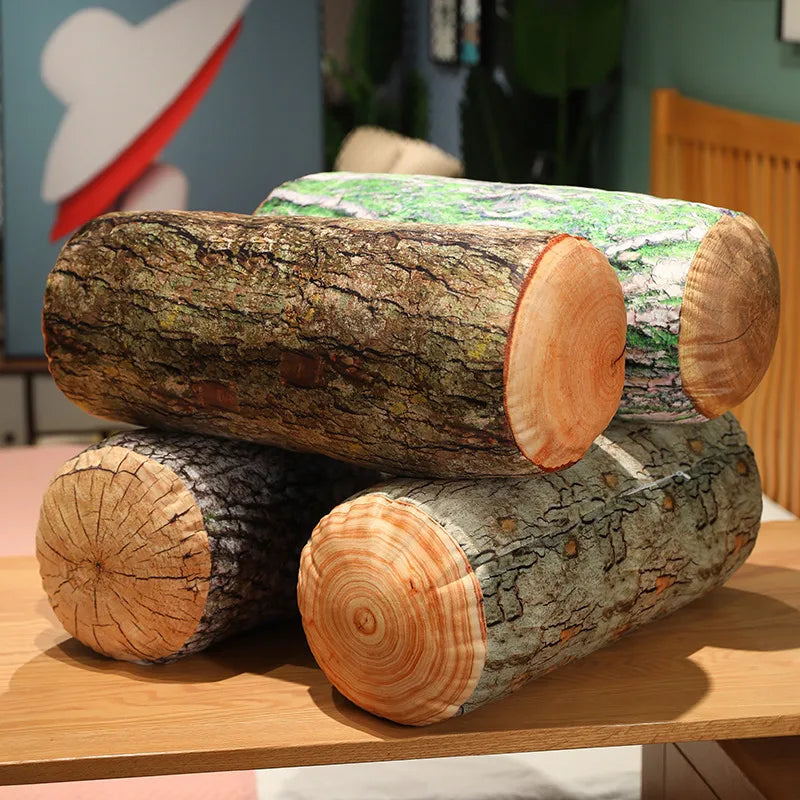 Wood Stump Plush Pillow