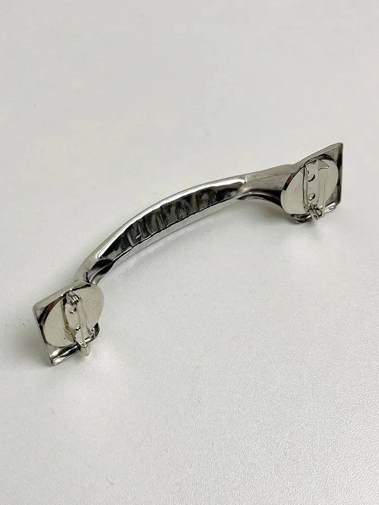 Metal Door Handle Brooch