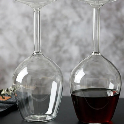 Upside Down VVine Glass