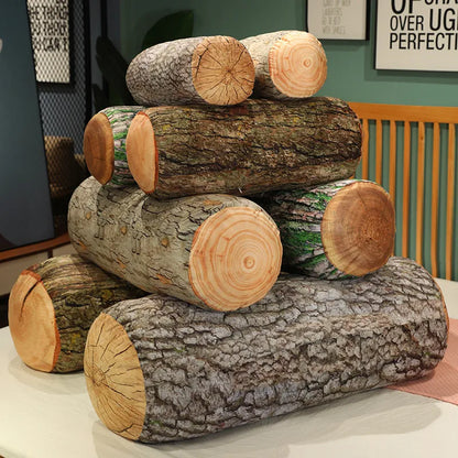 Wood Stump Plush Pillow