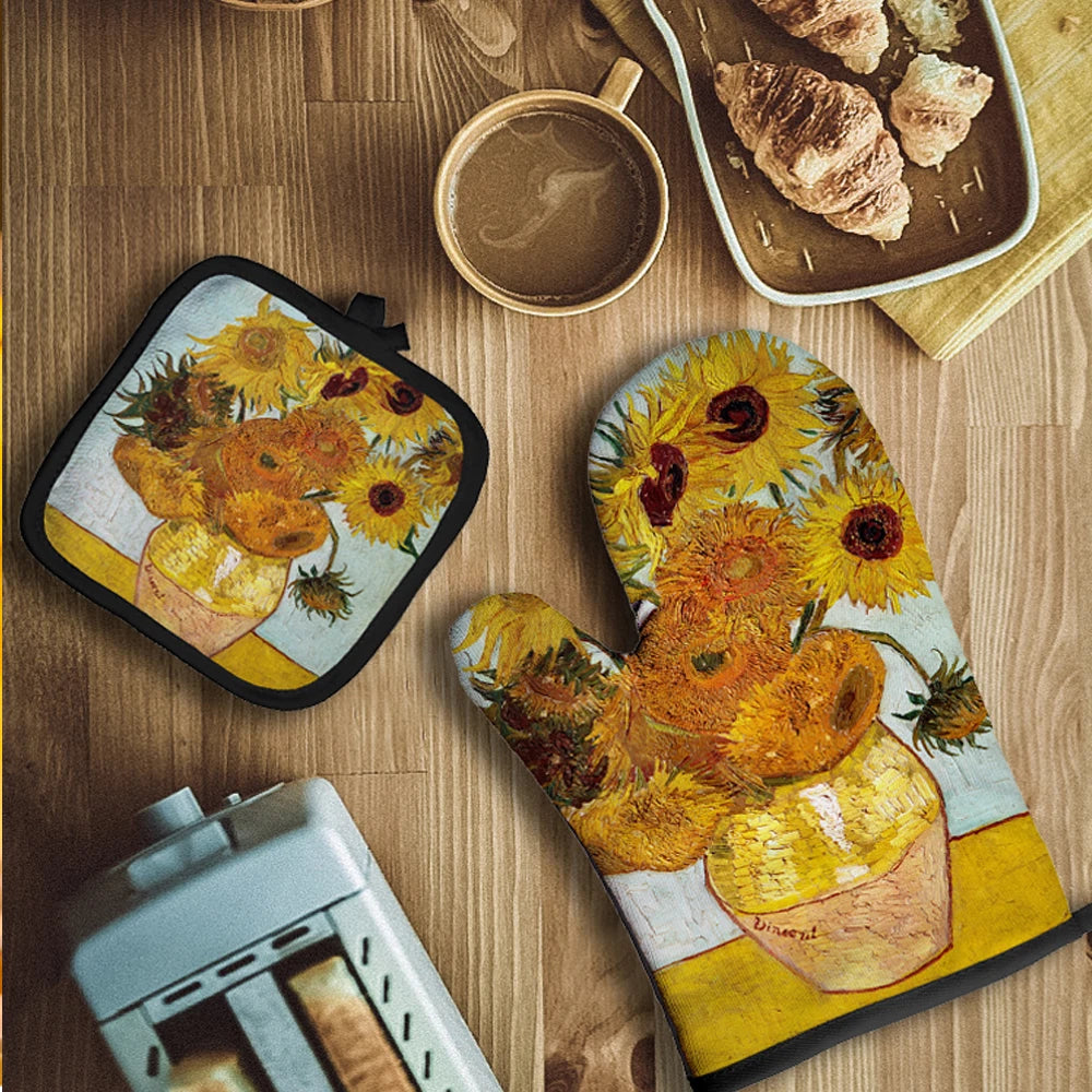 Van Gogh Style Oven Mitts