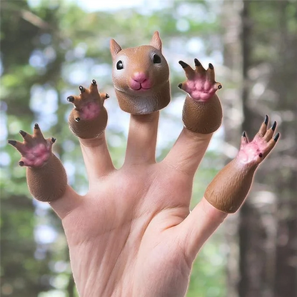 Nutty Squirrel Finger Puppets