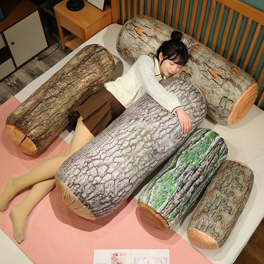 Wood Stump Plush Pillow