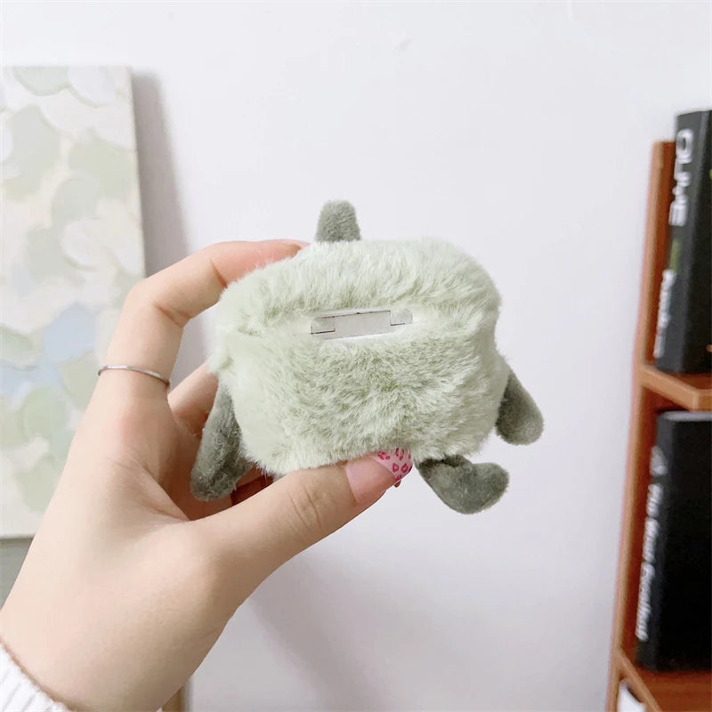 Cute Cartoon Fur Earphone Case