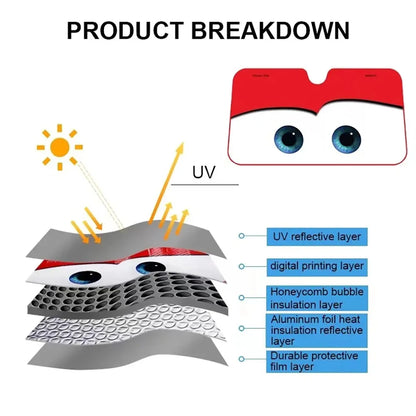 Cars Eyes McQueen Solar Sunshade