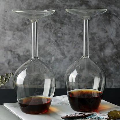 Upside Down VVine Glass