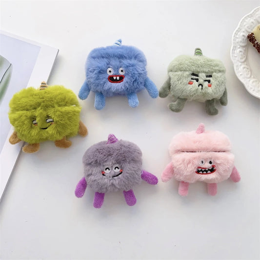 Cute Cartoon Fur Earphone Case