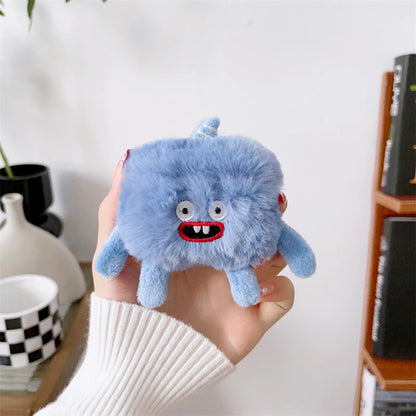 Cute Cartoon Fur Earphone Case