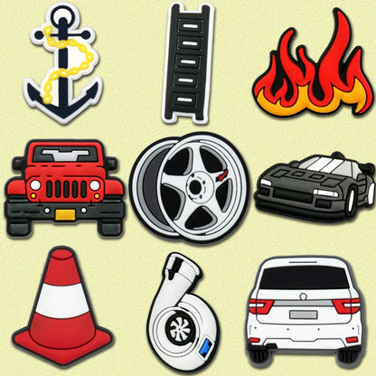 Speed Machine Shoe Charms Set (9pcs)